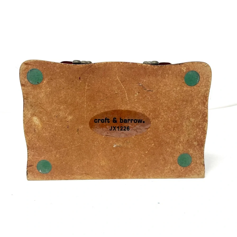 CROFT & BARROW solid wood vintage jewelry box